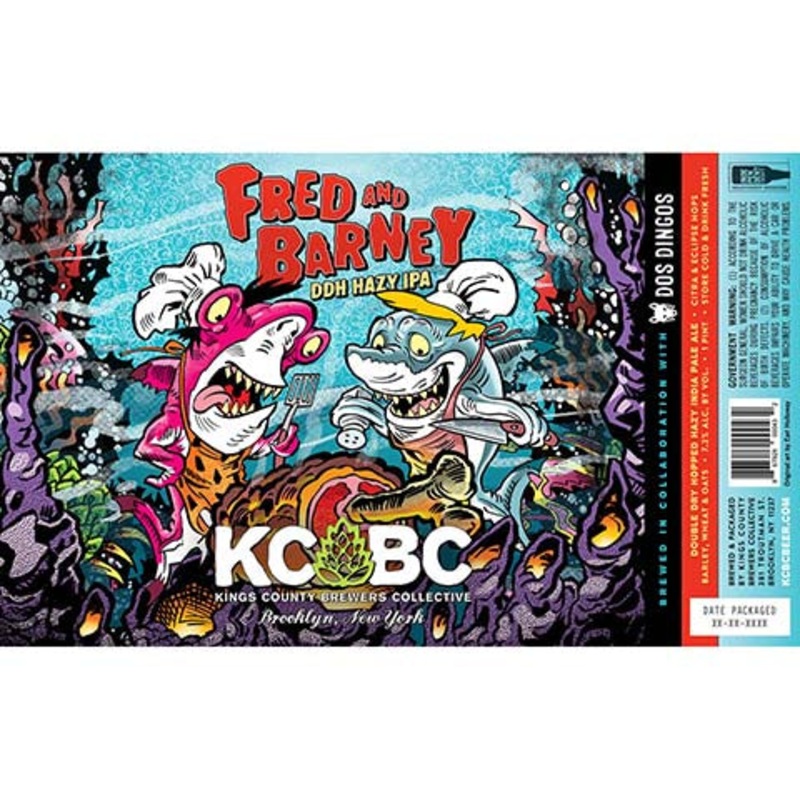 Kings County Brewers Collective Fred The Barney DDH Hazy IPA 16OZ SINGLE CAN