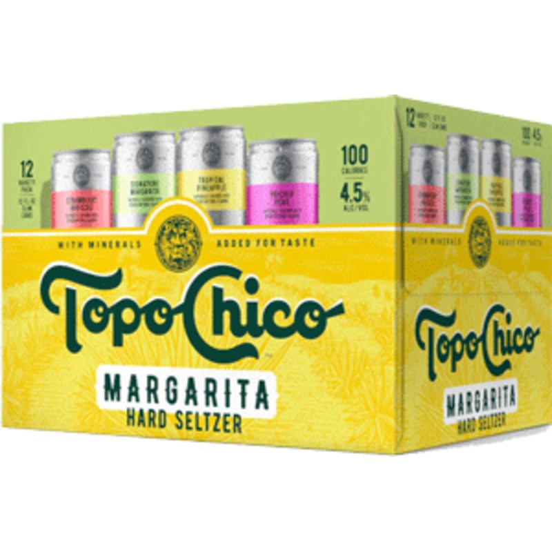 Topo Chico Hard Seltzer Margarita Variety Pack 24 - 12oz Cans, 12 Pack