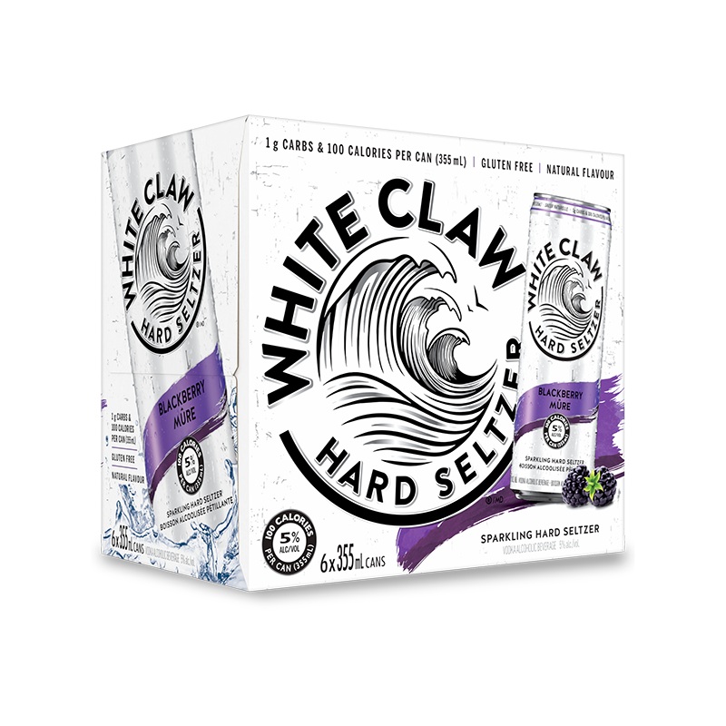 WHITE CLAW HARD SELTZER BLACKBERRY 355ML 6PK CAN @ Southgate [1045526] 2130 ml