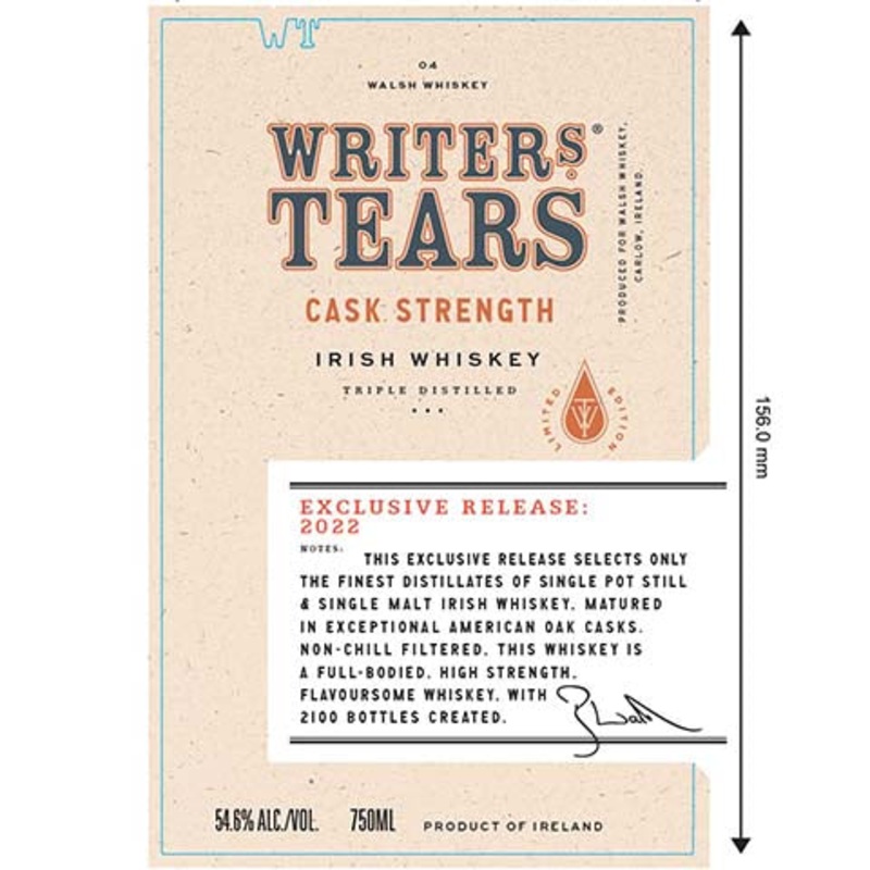 Writer's Tears Exclusive Release: 2022 Irish Whiskey 750ML BTL
