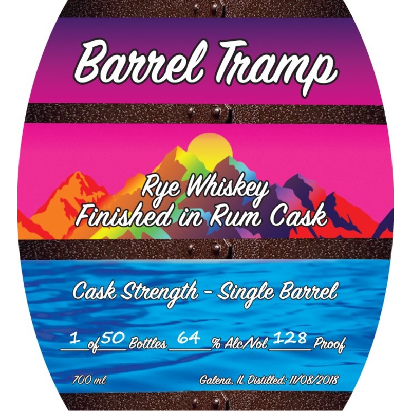 Barrel Tramp Rye Whiskey Finished in Rum Cask Single Barrel Cask Strength