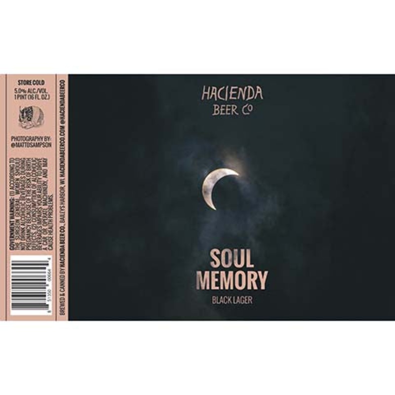 Hacienda Soul Memory Black Lager 16OZ SINGLE CAN