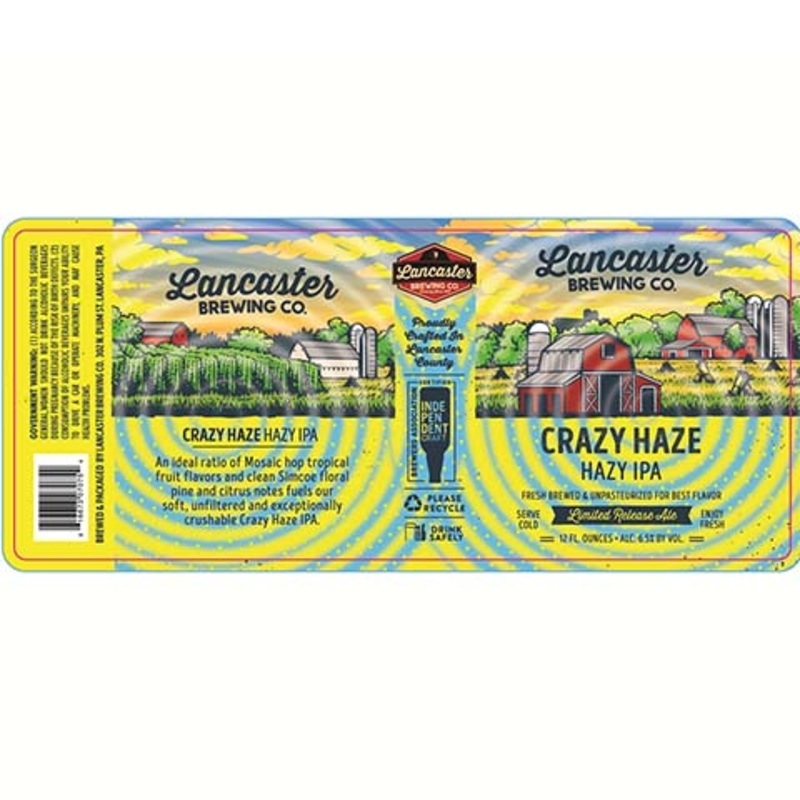Lancaster Crazy Haze Hazy IPA 12OZ SINGLE CAN