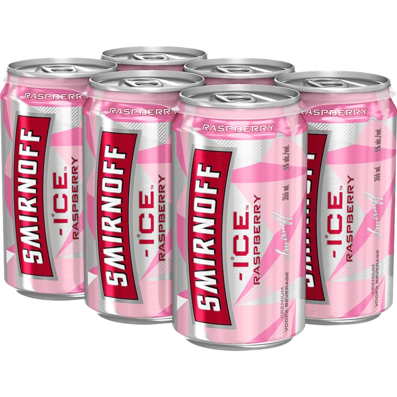 SMIRNOFF ICE RASPBERRY 6 CANS
