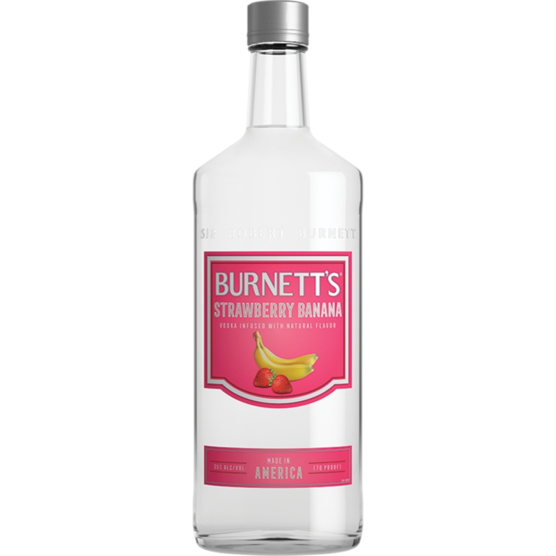 BURNETT'S STRAWBERRY BANANA FLAVORED VODKA 70 750ML 750ML