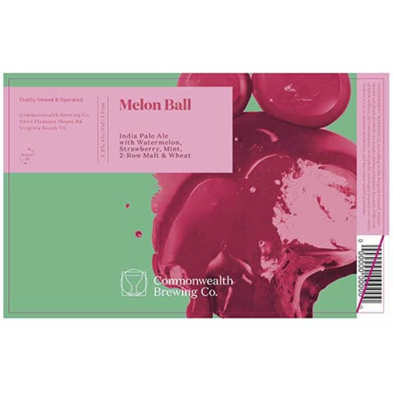 Commonwealth Melon Ball IPA 16OZ SINGLE CAN