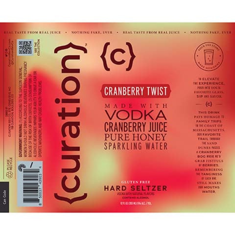 Curation Cranberry Twist Hard Seltzer 12OZ SINGLE CAN