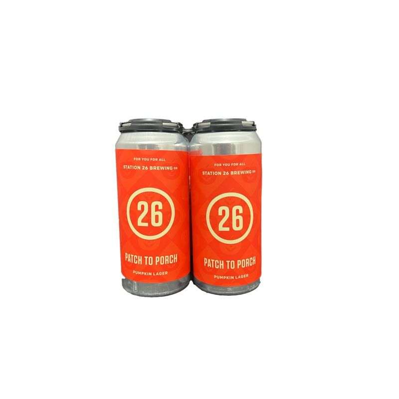 Station 26 Patch To Porch Pumpkin Lager 4 Pack Cans