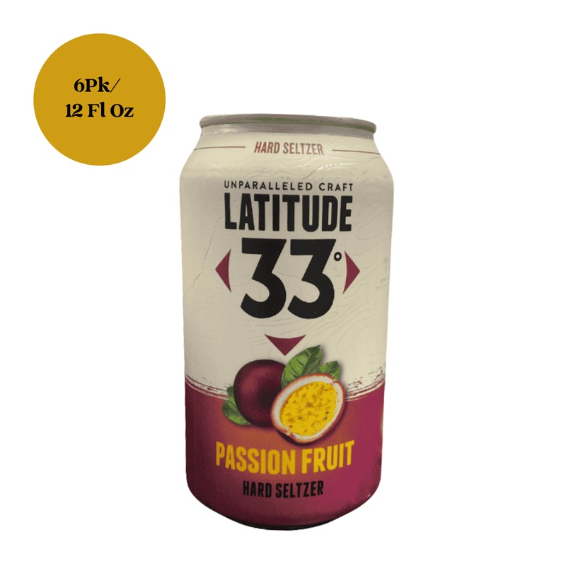 Latitude 33 Passion Fruit Hard Seltzer 6pk 12 fl oz Cans