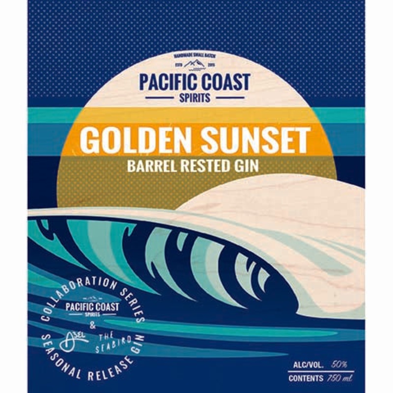 Pacific Coast Golden Sunset Barrel Rested Gin 750ML BTL