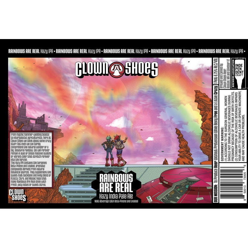 CLOWN SHOES RAINBOWS ARE REAL HAZY IPA 4/6PK CAN 16 oz (24)