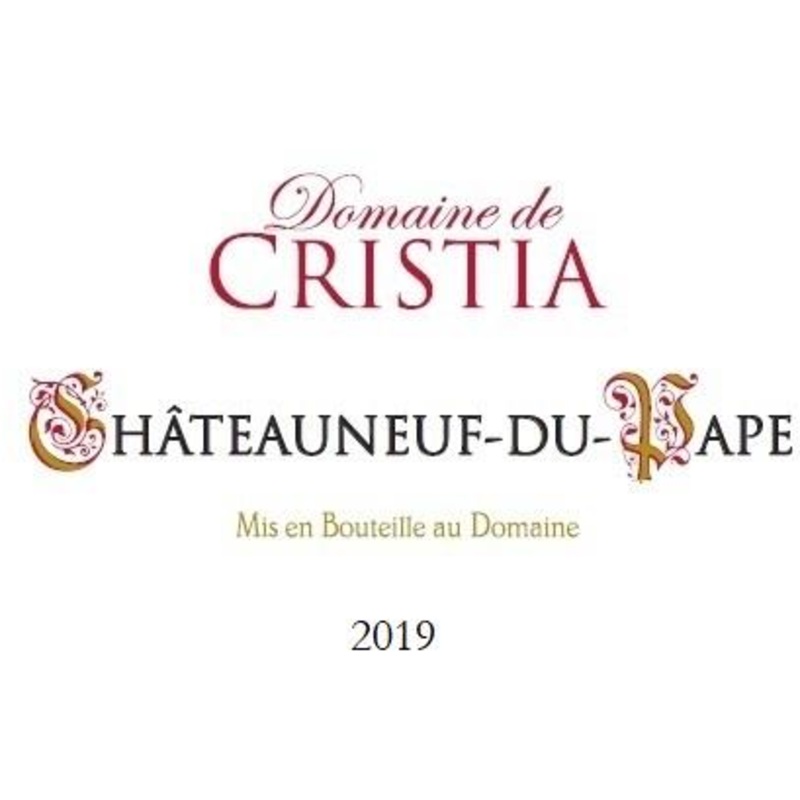 DOM CRISTIA CHATEAUNEUF-DU-PAPE CLASSIQUE 2020 750 mL