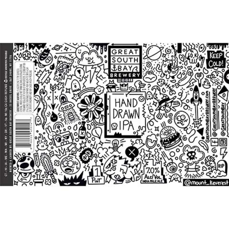 Great South Bay Hand Drawn IPA 16OZ SINGLE CAN