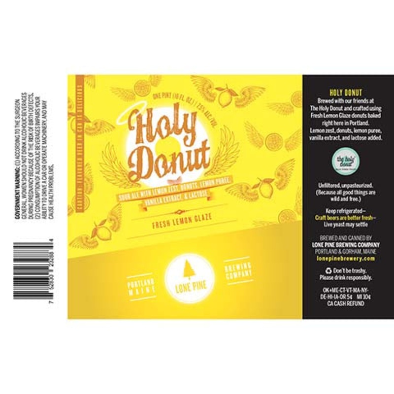 Lone Pine Holy Donut Fresh Lemon Glaze Sour Ale 16OZ SINGLE CAN