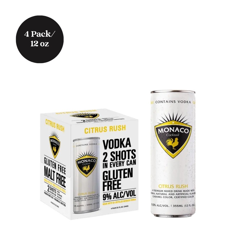 Monaco Citrus Rush RTD Cocktail 12 fl oz 4pk cans