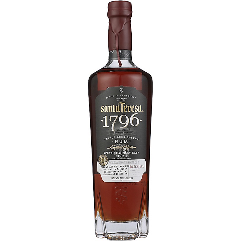 SANTA TERESA DARK RUM 1796 TRIPLE AGED SOLERA LIMITED EDITION 80 750ML 750ML