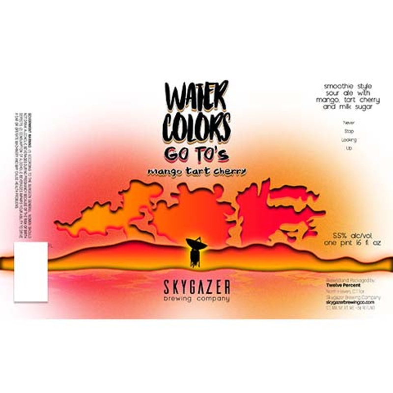 Skygazer Watercolors Go To's Mango Tart Cherry Smoothie Sour Ale 16OZ SINGLE CAN