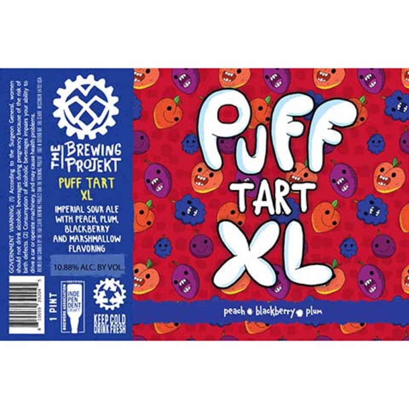 The Brewing Projekt Puff Tart XL (peach, blackberry, plum) 16OZ SINGLE CAN
