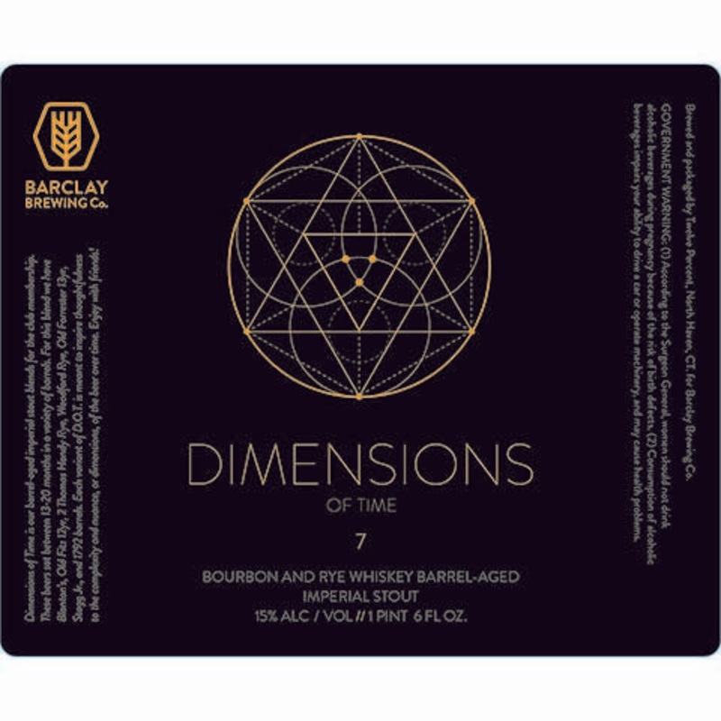 Barclay Dimensions of Time - 7 (Bourbon/Rye Blend) Imperial Stout 22OZ SINGLE CAN