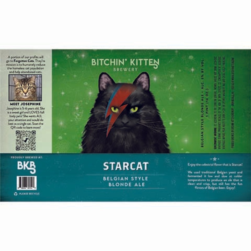 Bitchin' Kitten Starcat Blonde Ale 16OZ SINGLE CAN