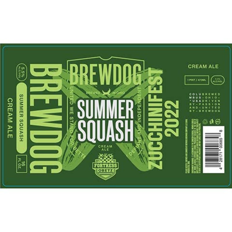 BrewDog Summer Squash Zucchinifest 2022 16OZ SINGLE CAN