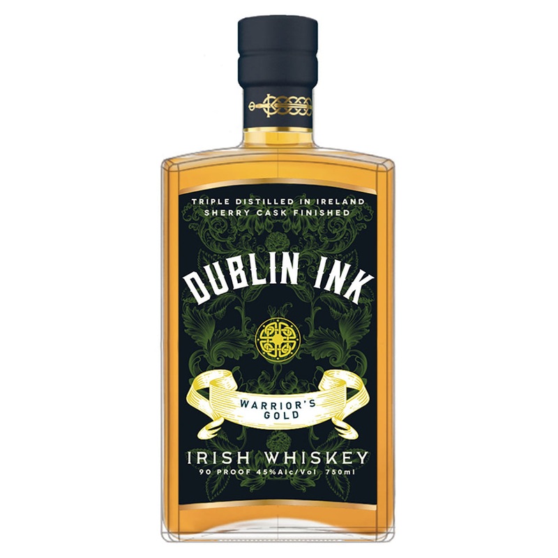 Dublin Ink Irish Whiskey Warrior'S Gold Sherry Cask Finished 90 750ML 750ML