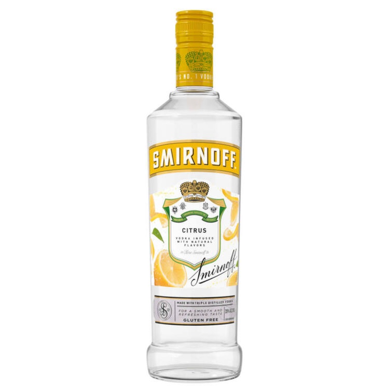 SMIRNOFF CITRUS FLAVORED VODKA 70 750ML 750ML