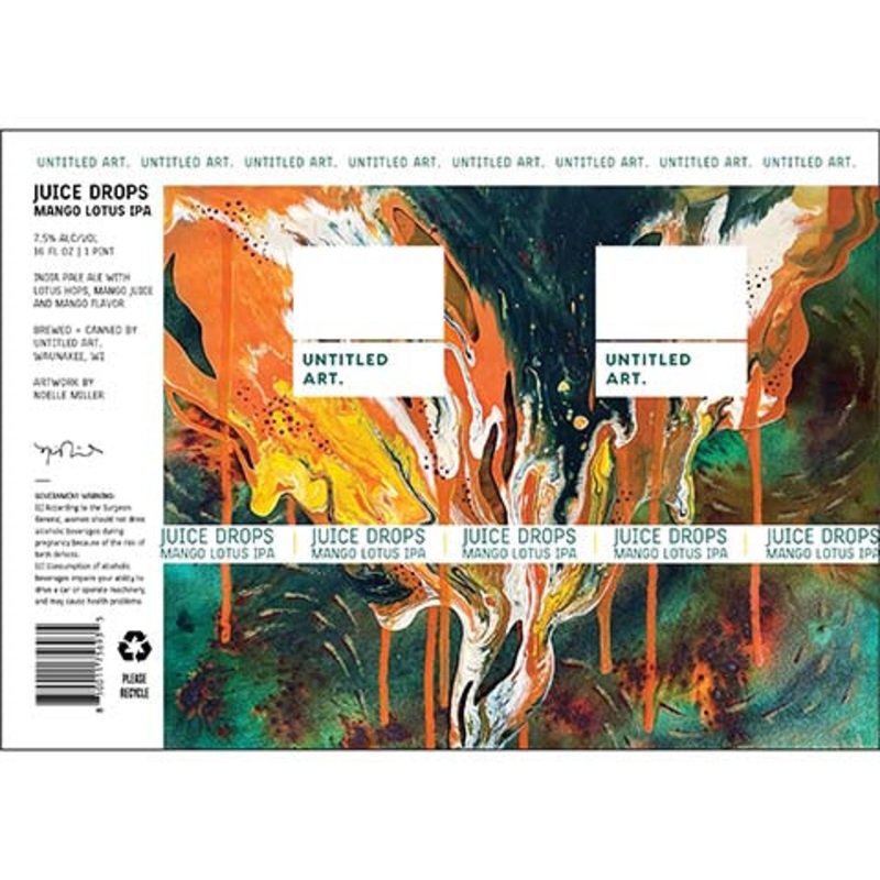 Untitled Art Juice Drops Mango Lotus IPA 16OZ SINGLE CAN