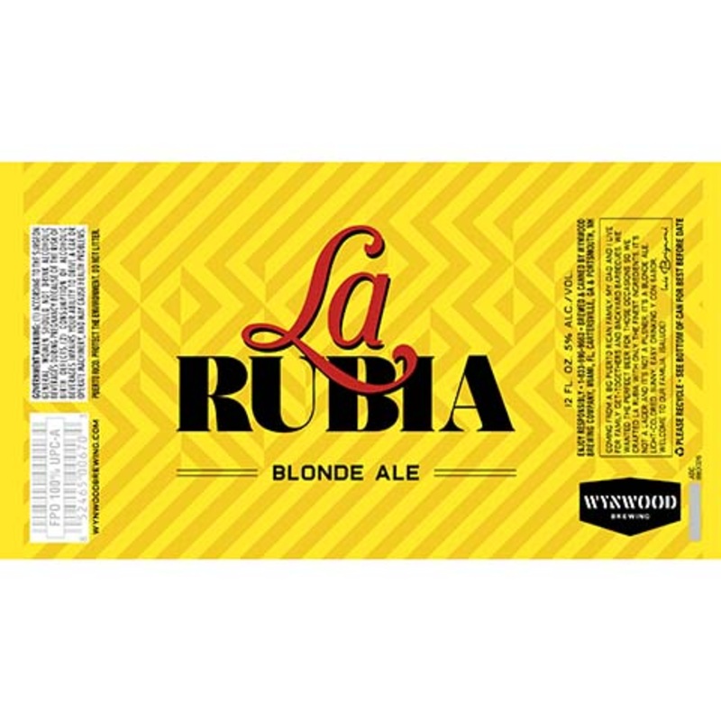 Wynwood La Rubia Blonde Ale 12OZ CAN