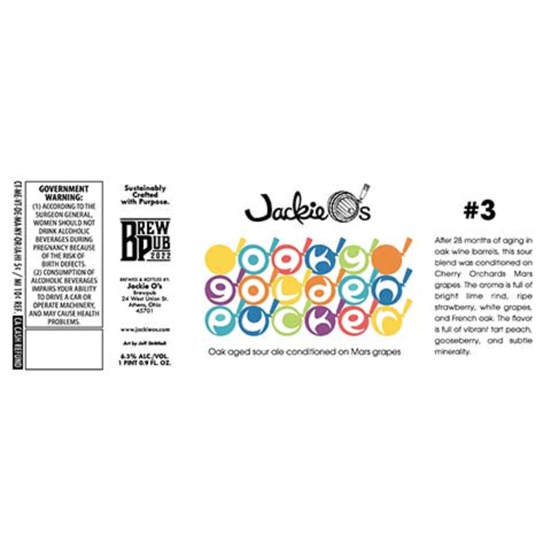 Jackie O's Oaky Golden Pucker Sour Ale 500ML BTL