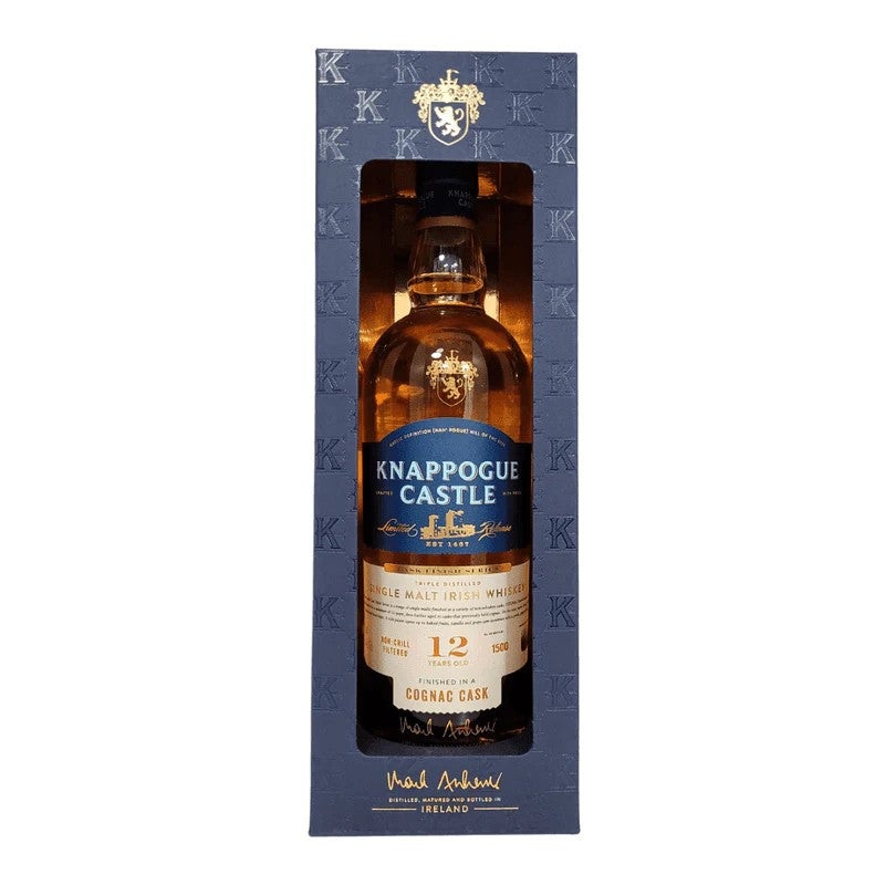 Knappogue Castle 12 Year Old Cognac Cask Matured Single Malt Irish Whiskey 750ML BTL