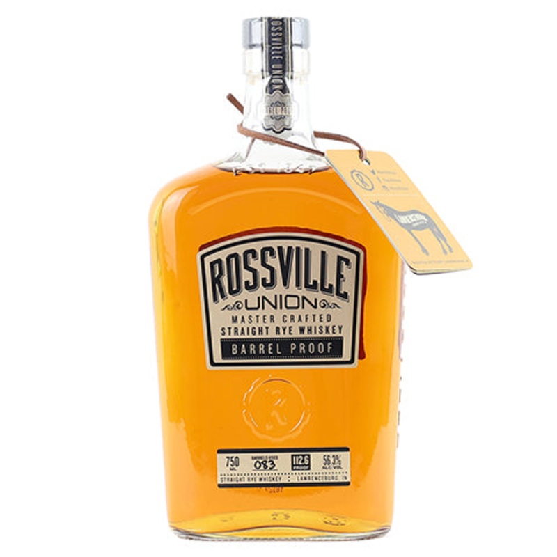 Rossville Union Barrel Proof Straight Rye Whiskey 750ML BTL