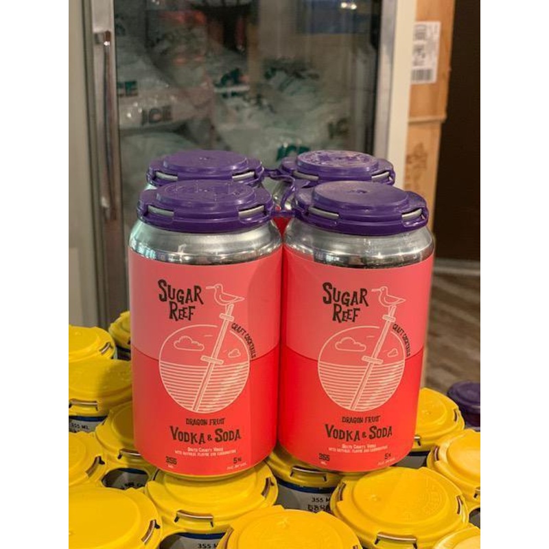 Cocktail Sugar Reef 4pk Dragon Fruit Vodka & Soda