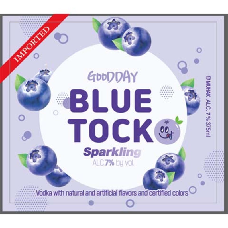 Good Day Blue Tock Sparkling Vodka 375ML BTL