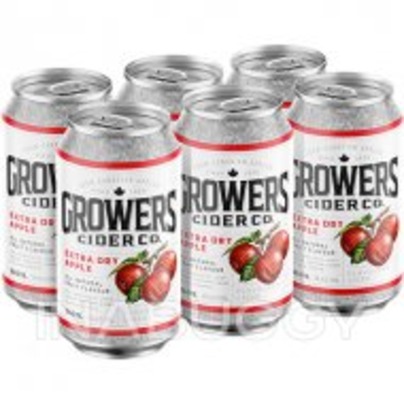 GROWERS EXTRA DRY APPLE 6 CANS