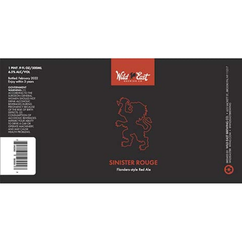 Wild East Sinister Rouge Flanders Red Ale 500ML BTL