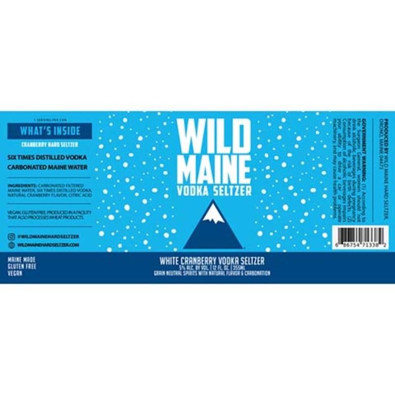 Wild Maine White Cranberry Vodka Seltzer 12OZ SINGLE CAN