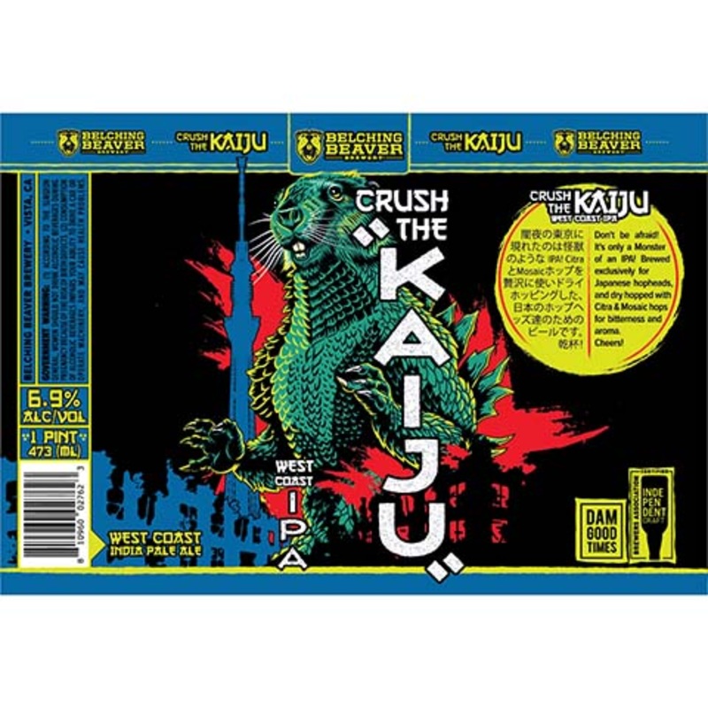 Belching Beaver Crush The Kaiju West Coast IPA 16OZ SINGLE CAN