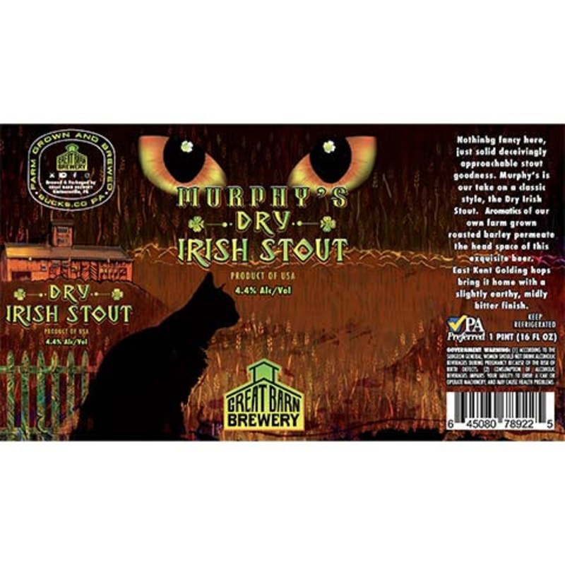 Great Barn Murphy's Dry Irish Stout 16OZ SINGLE CAN