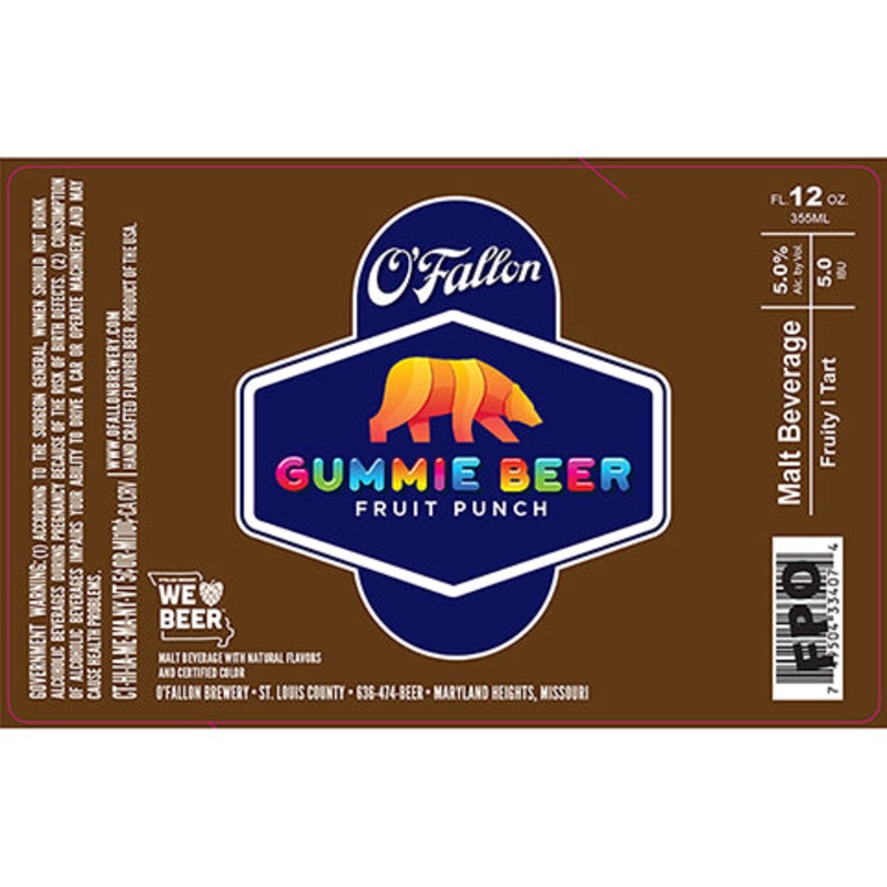 O'Fallon Gummie Beer (fruit punch) 12OZ SINGLE CAN