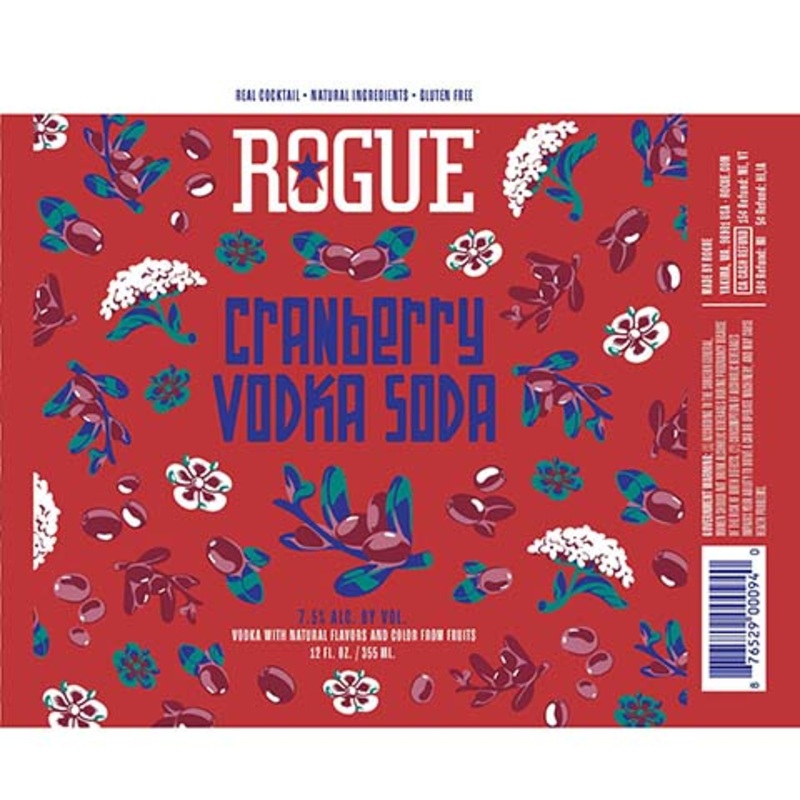 Rogue Cranberry Vodka Soda 12OZ SINGLE CAN