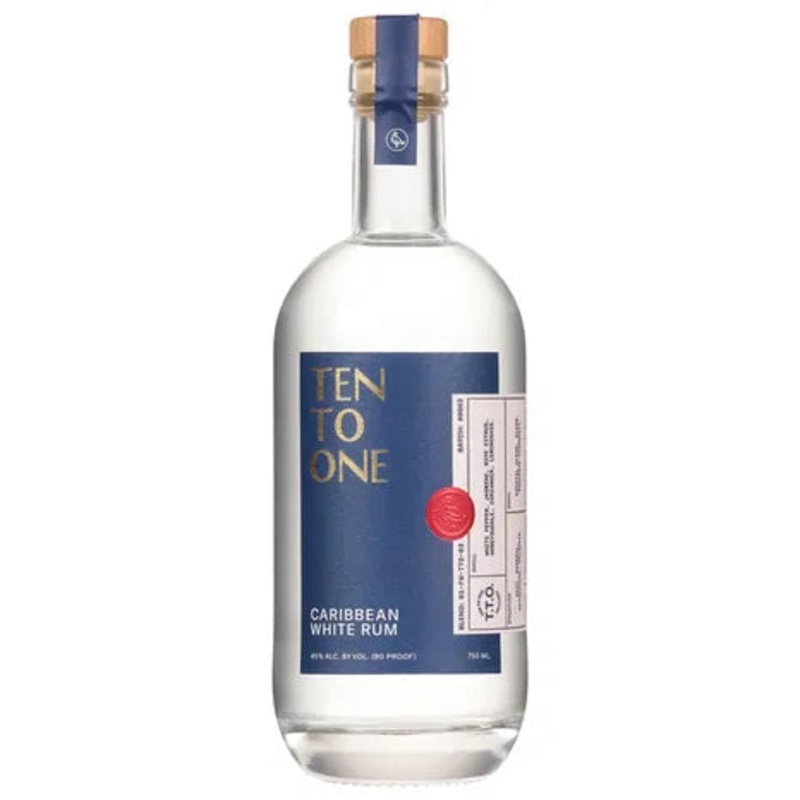 Ten To One Rum, Caribbean White 750ml