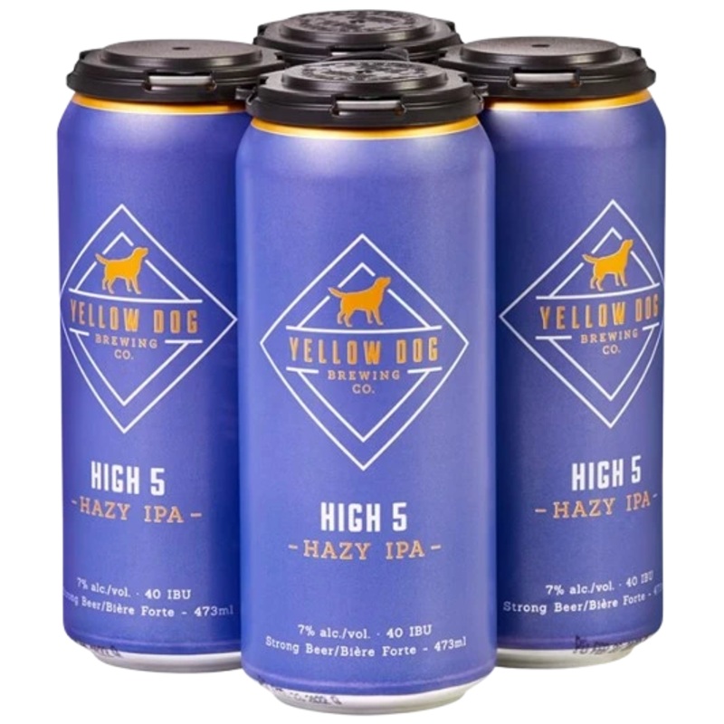 YELLOW DOG HIGH FIVE HAZY IPA 473ML 4PK CAN @ Red Deer [1020669] 1892 ml