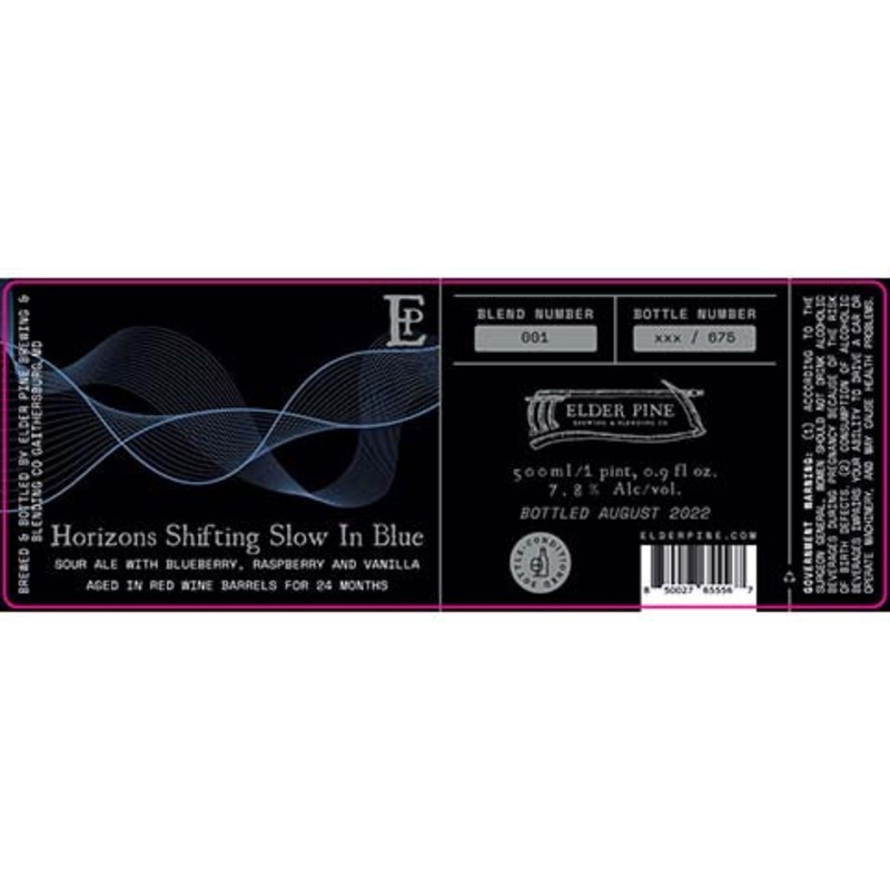 Elder Pine Horizons Shifting Slow In Blue Sour Ale 500ML BTL