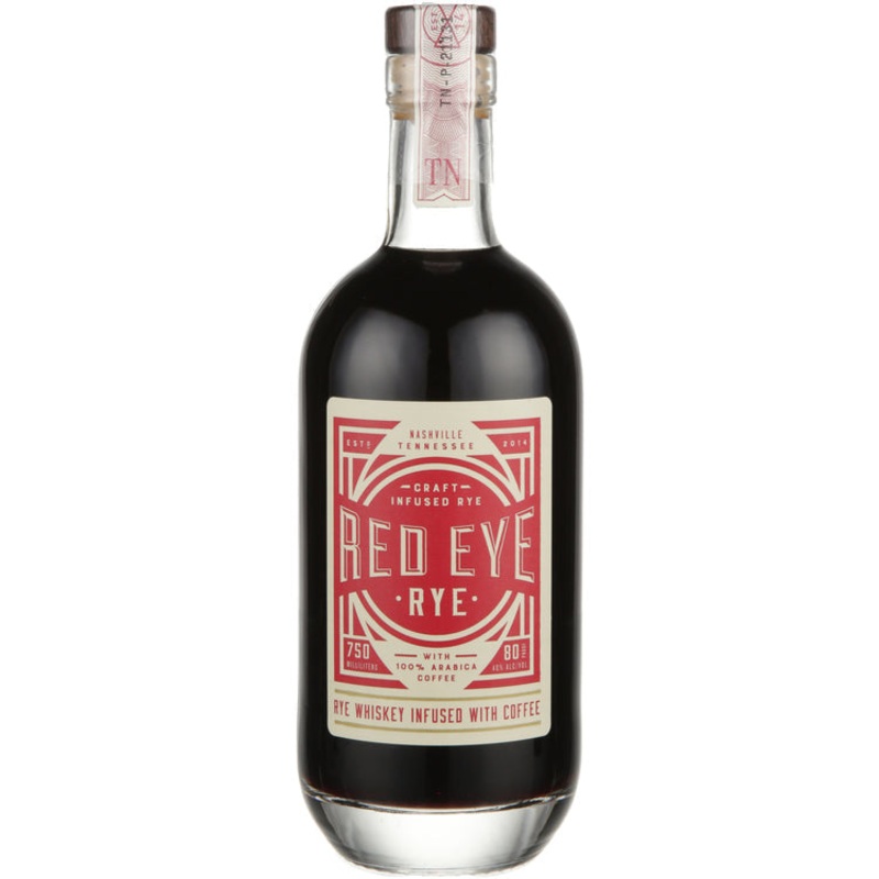 RED EYE RYE RYE WHISKEY INFUSED WITH COFFEE 80 750ML 750ML
