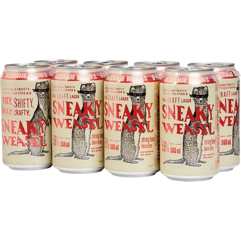 BALDERDASH SNEAKY WEASEL LAGER 355ML 8PK CAN @ Kelowna [1040591] 2840 ml