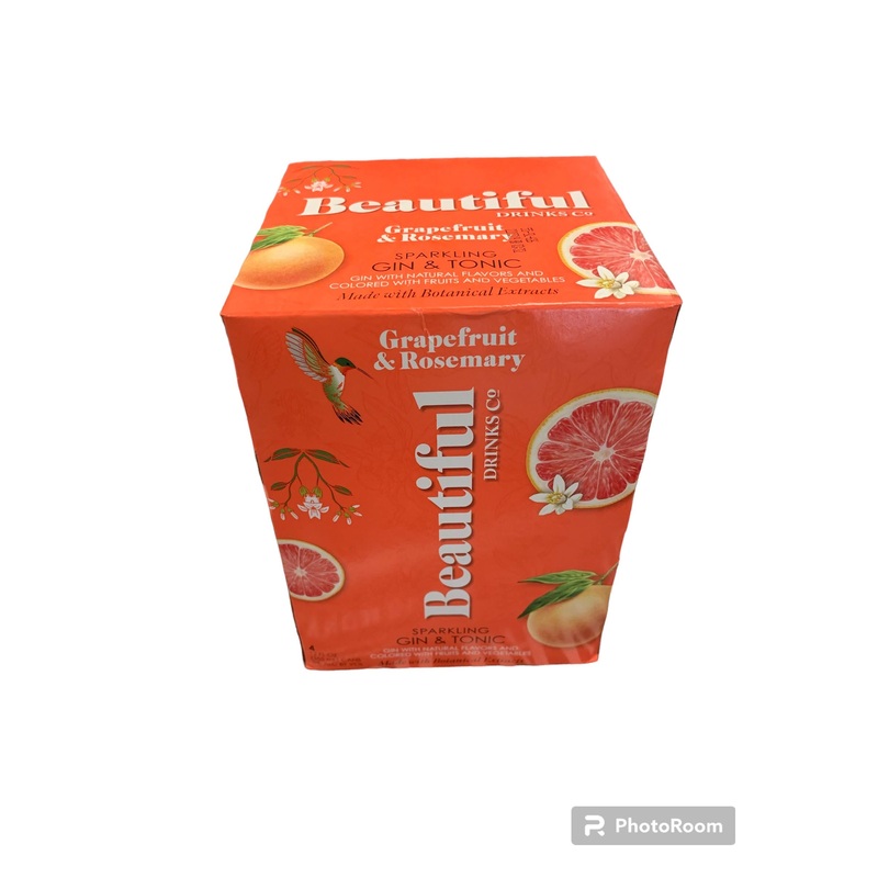 BEAUTIFUL DRINKS GRAPEFRUIT GINGER 4 CANS