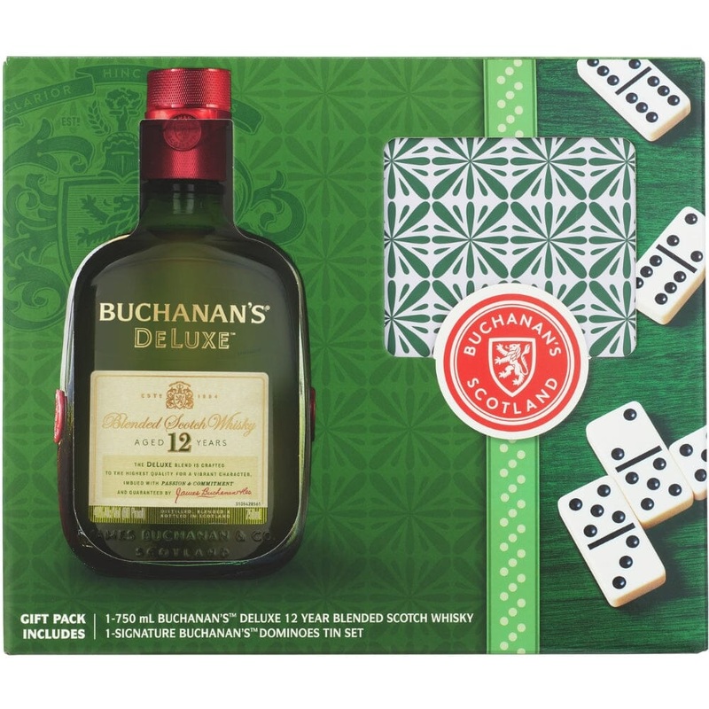 Buchanans Deluxe 12 Year Old W/Dominoes Set