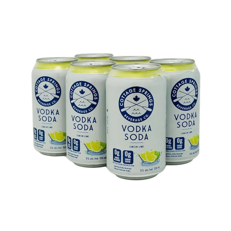 COTTAGE SPRINGS VODKA SODA LEMON LIME 355ML 6PK CAN @ Kelowna [1009890] 2130 ml
