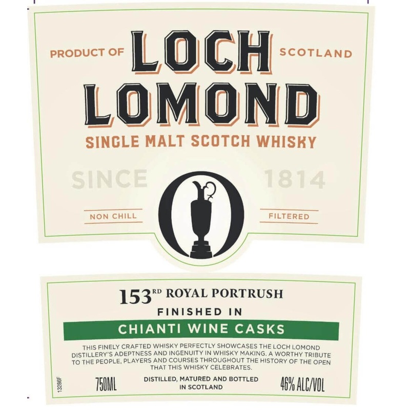 Loch Lomond 153rd Royal Portrush Single Malt Scotch Whisky  Chianti Wine Cask Finish
